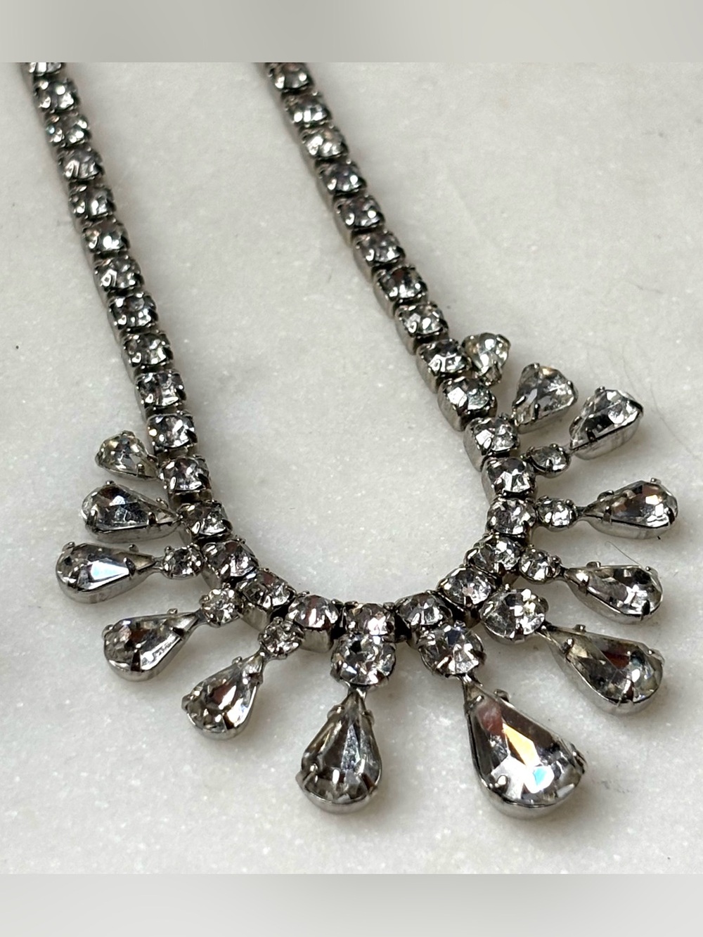 Vintage Sherman Rhinestone Choker Necklace